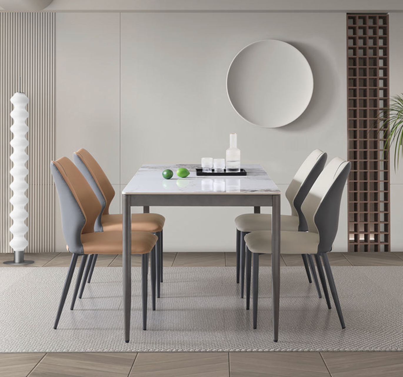 Modern Minimalist Table & Chair Set
