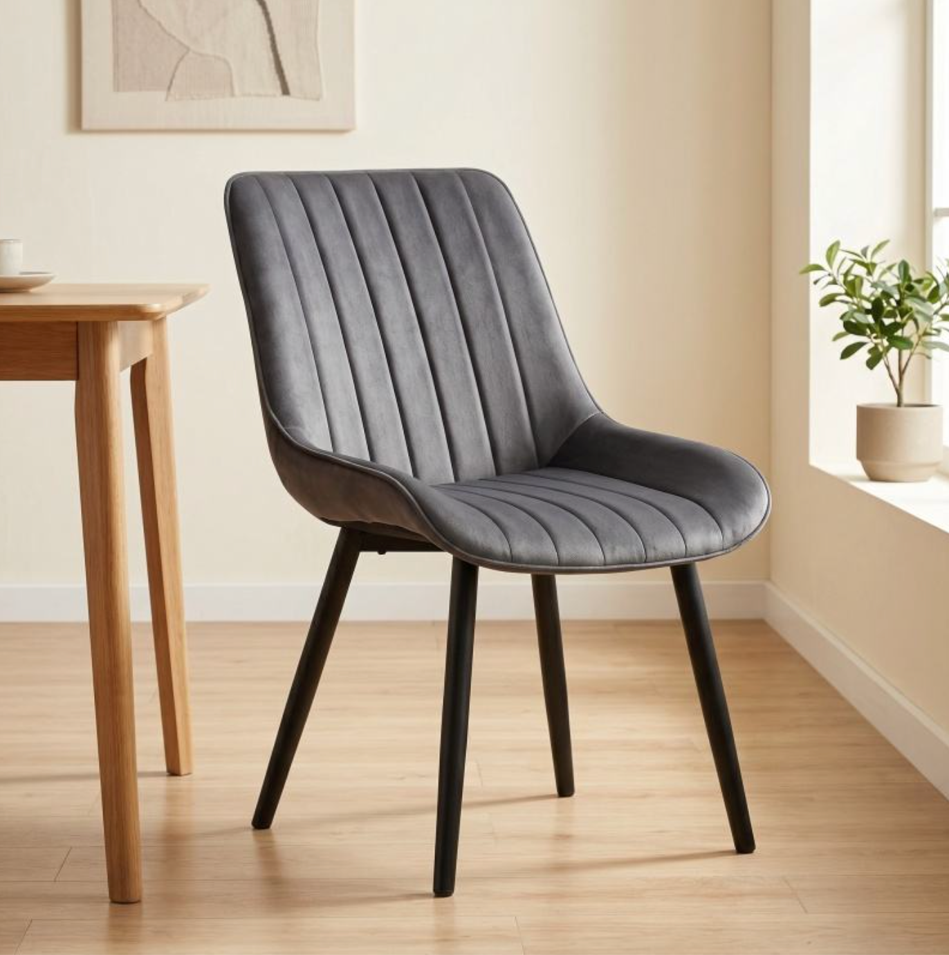 Modern Nordic Velvet Dining Chair
