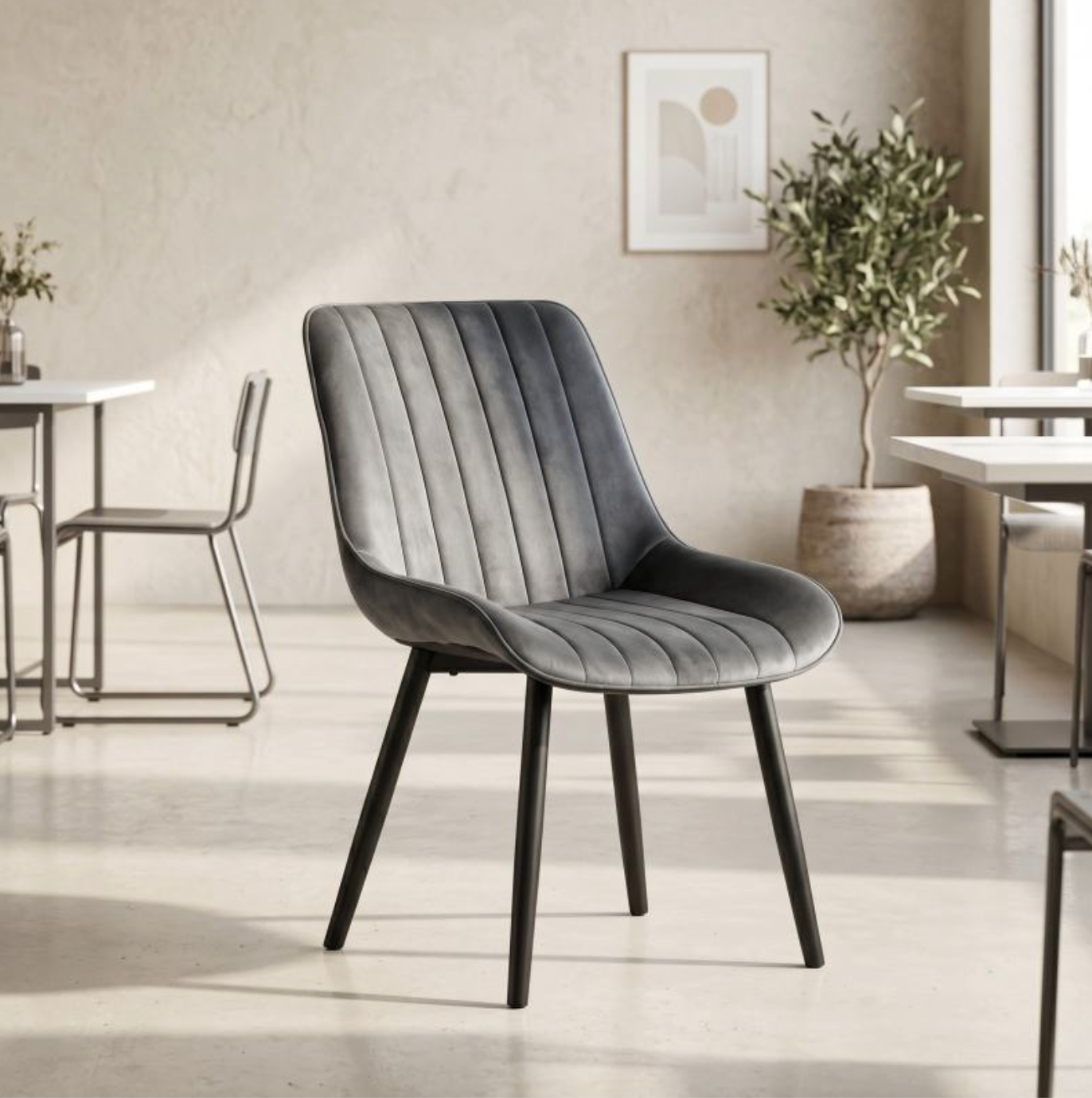 Modern Nordic Velvet Dining Chair