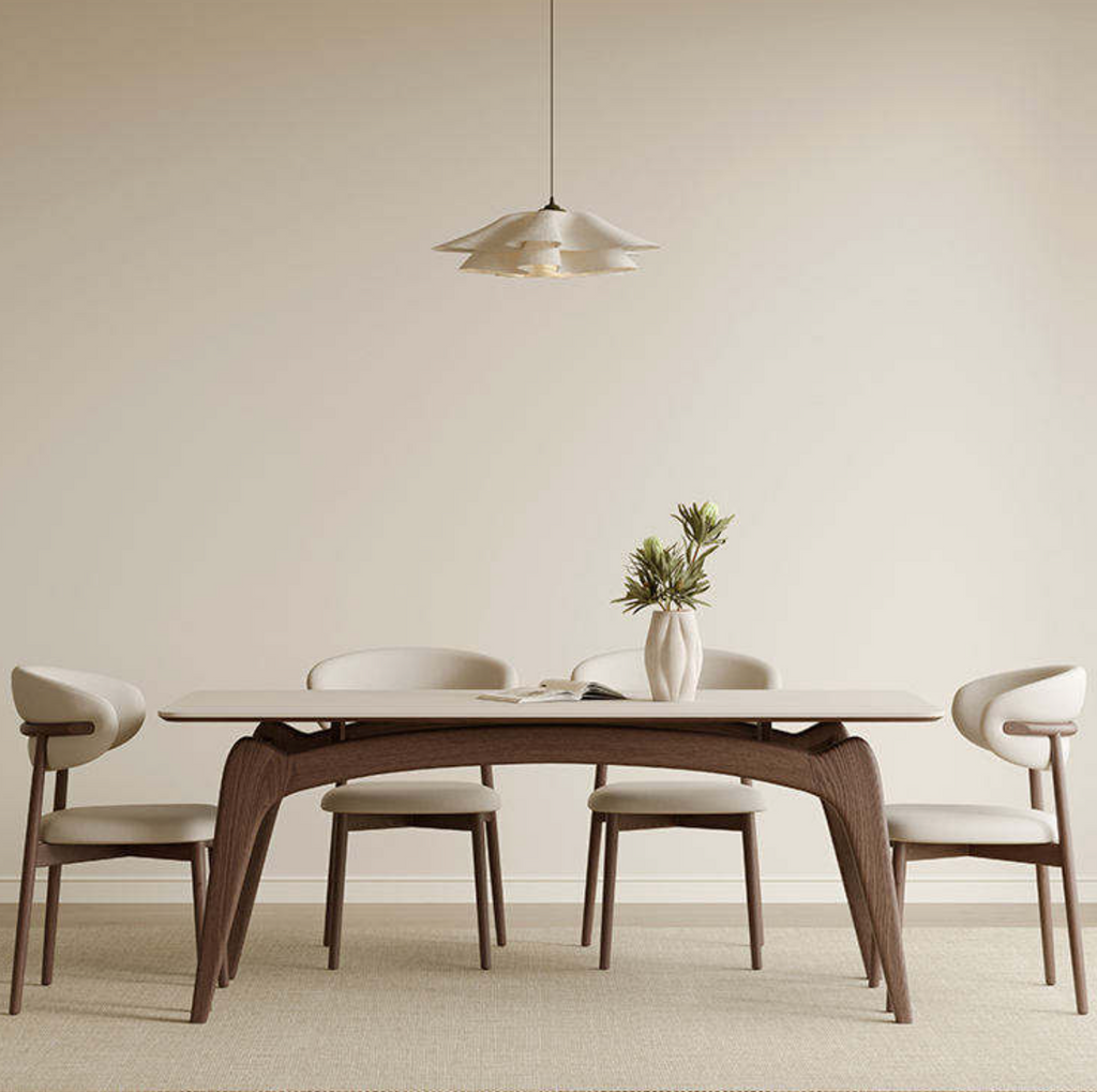 Nordic Solid Wood PU Accent Chair