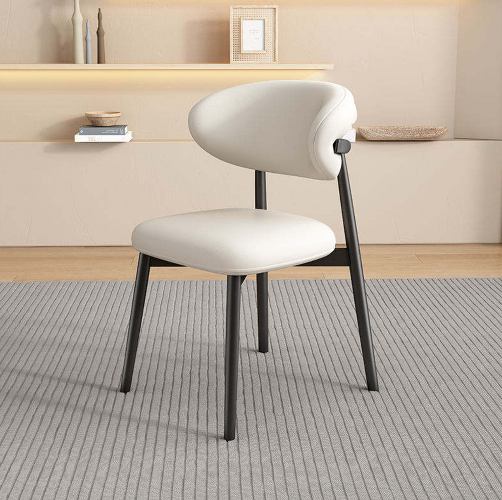 Nordic Solid Wood PU Accent Chair